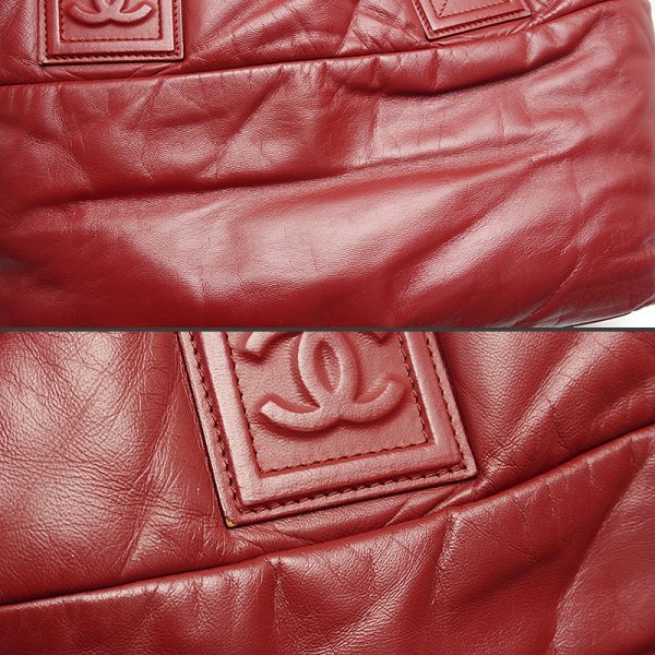 6sh0241 5 CHANEL Coco Cocoon PM tote bag red reversible