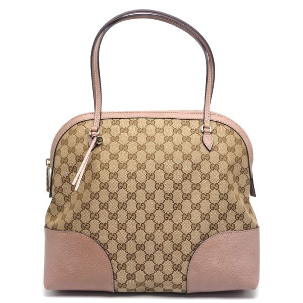 6sh0283 1 GUCCI tote bag GG canvas shoulder bag pink beige