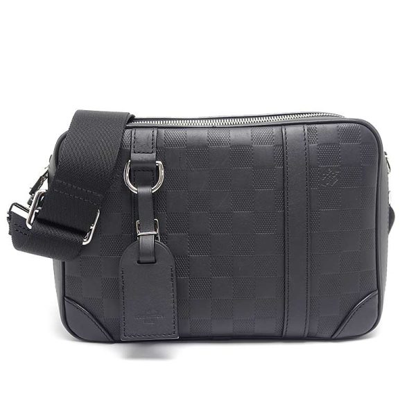 6sh0426 1 Louis Vuitton LV Sirius Damier Infini Shoulder Bag Black