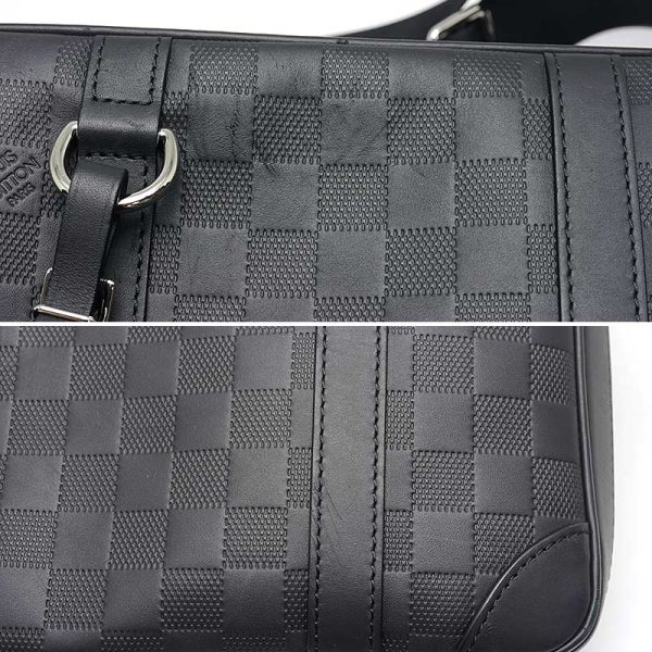 6sh0426 4 Louis Vuitton LV Sirius Damier Infini Shoulder Bag Black