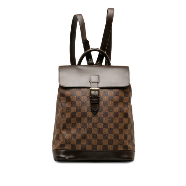 6wue1ttkx2r9vros 1 Louis Vuitton Damier Soho Rucksack Backpack Brown