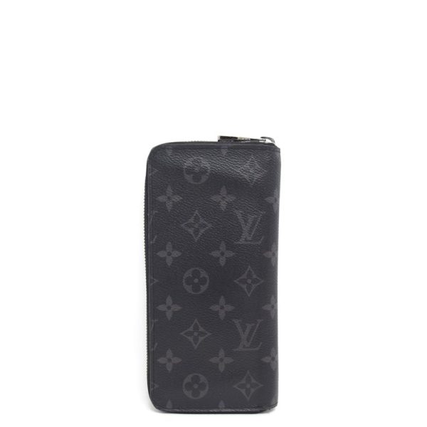 70090 2 Louis Vuitton Zippy Wallet Vertical Monogram Wallet Eclipse Gray