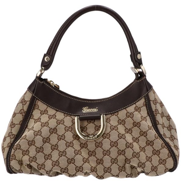 70099 1 GUCCI GG Canvas Handbag Womens Brown