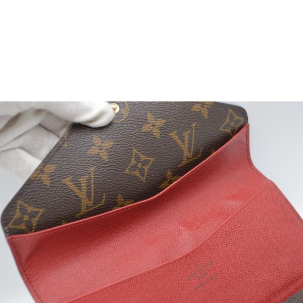 70199 10 Louis Vuitton Portefeuil Josephine Monogram Wallet Rouge Red