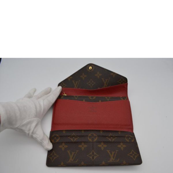 70199 4 Louis Vuitton Portefeuil Josephine Monogram Wallet Rouge Red