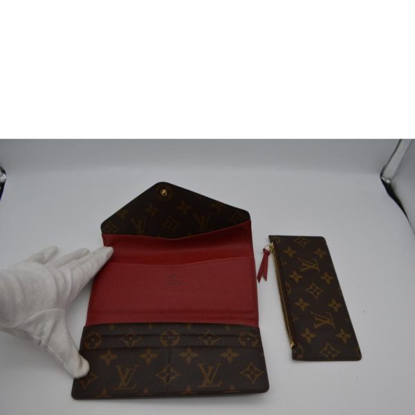 70199 5 Louis Vuitton Portefeuil Josephine Monogram Wallet Rouge Red