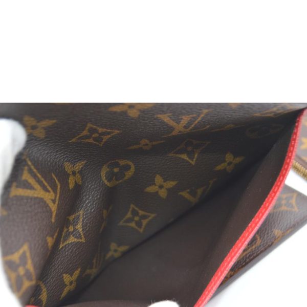 70199 6 Louis Vuitton Portefeuil Josephine Monogram Wallet Rouge Red