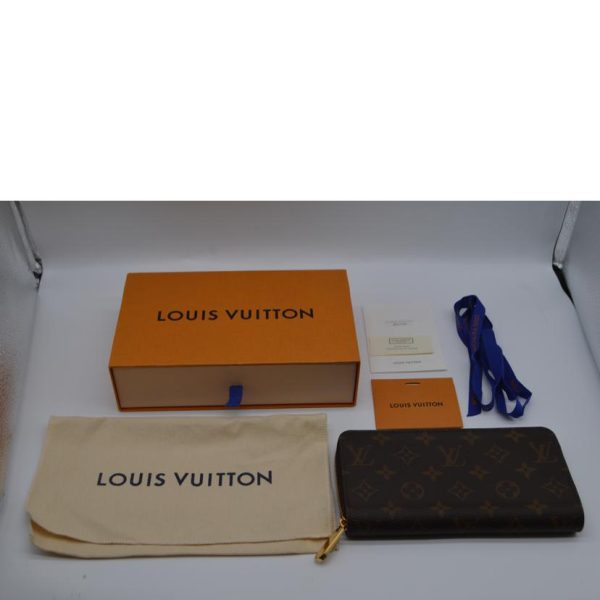 70298 5 Louis Vuitton Zippy Wallet New Model Monogram Wallet Brown