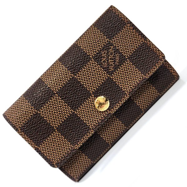 703 1 Louis Vuitton Damier Key Case Leather Brown