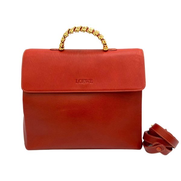 703i701 40170 1 Loewe Velazquez Twist Handle Leather 2way Bag Red