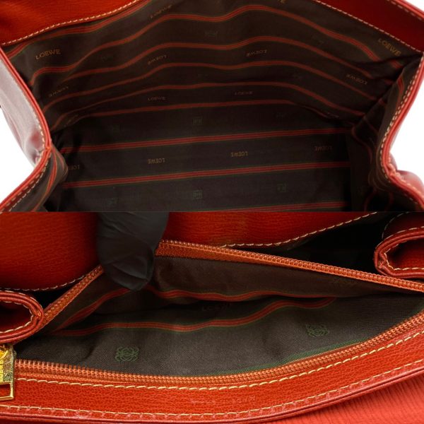 703i701 40170 10 Loewe Velazquez Twist Handle Leather 2way Bag Red