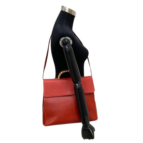 703i701 40170 3 Loewe Velazquez Twist Handle Leather 2way Bag Red