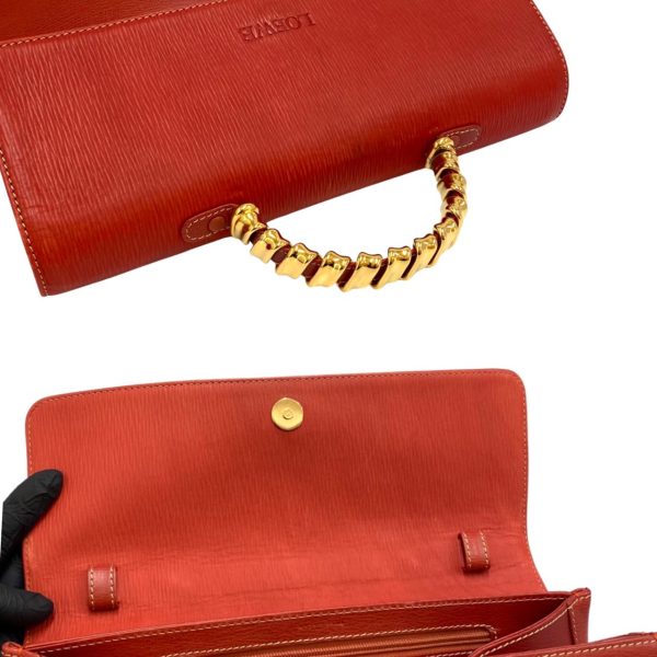 703i701 40170 7 Loewe Velazquez Twist Handle Leather 2way Bag Red