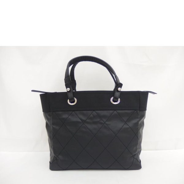 70491 2 CHANEL Paris Biarritz MM Tote Bag Black