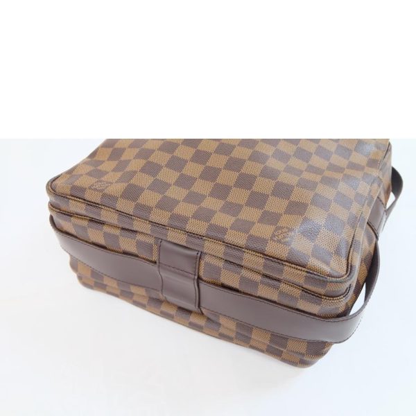 70635 3 Louis Vuitton Naviglio Damier Handbag Ebene Brown