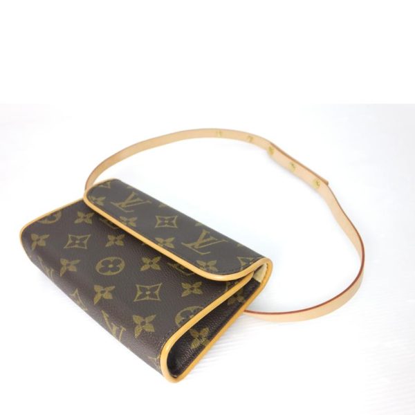 70638 3 Louis Vuitton Pochette Florentine Monogram Canvas Bag Brown