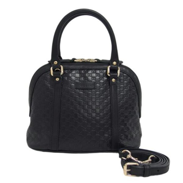 70645 1 Gucci Micro Guccissima Two Way Shoulder Bag Black