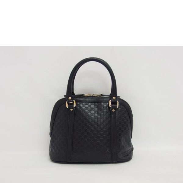 70645 2 Gucci Micro Guccissima Two Way Shoulder Bag Black