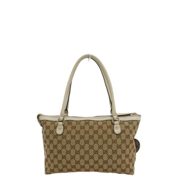 70665 2 Gucci GG Canvas Tote Bag Beige