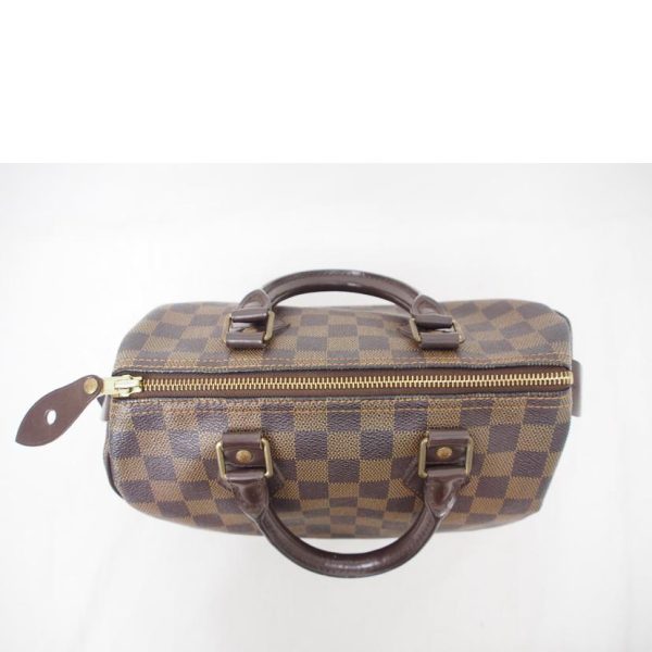 70734 7 Louis Vuitton Speedy 25 Damier Ebene Bag Brown