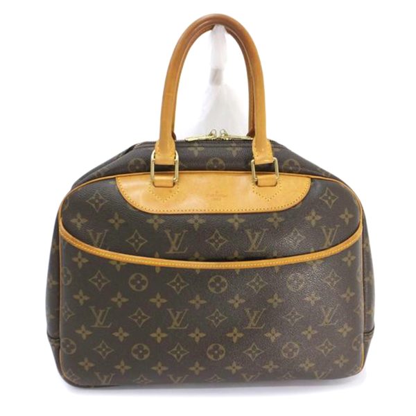 70744 1 Louis Vuitton Deauville Monogram Canvas Bag Brown