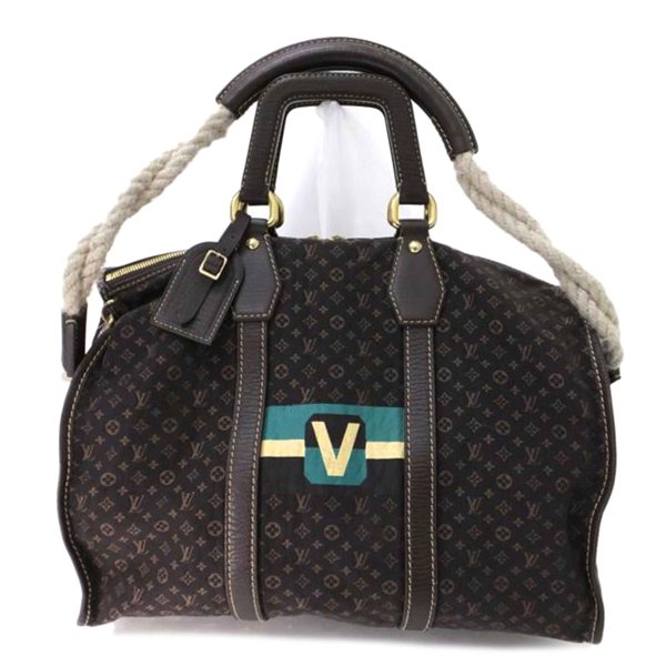 70751 1 Louis Vuitton Keepall 45 Monogram Minilan Ebene Canvas Bag Brown