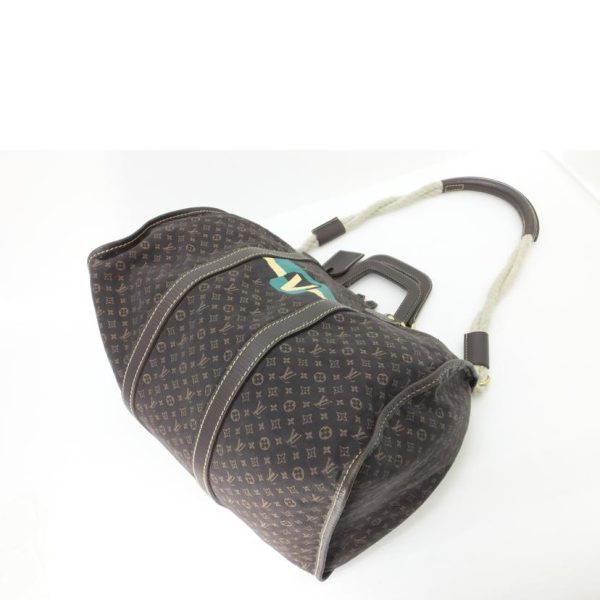 70751 3 Louis Vuitton Keepall 45 Monogram Minilan Ebene Canvas Bag Brown