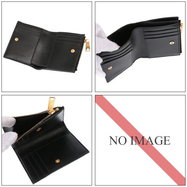 707601 vcpp3 8425 3 BOTTEGA VENETA Intrecciato Bifold Zipper Intrecciato Wallet Black