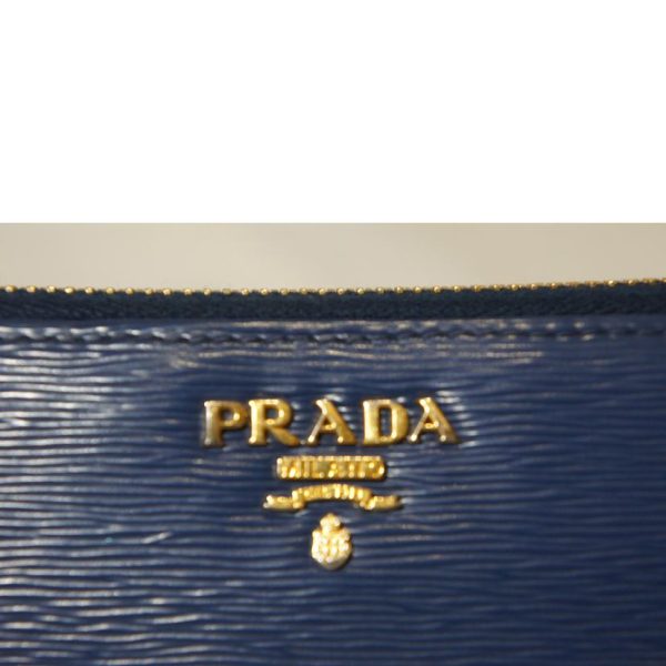 70764 11 PRADA Prada Saffiano Round Zipper Long Wallet Black