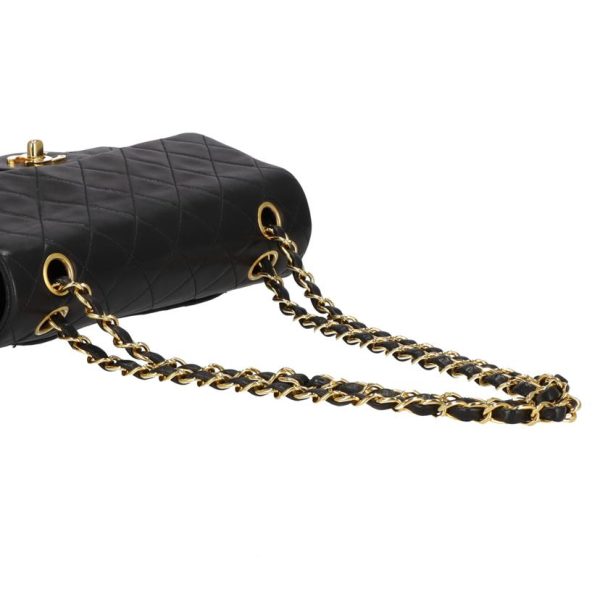 70768 4 Chanel Matelasse 23W Flap Chain Shoulder Bag Black