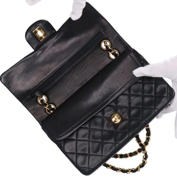 70768 5 Chanel Matelasse 23W Flap Chain Shoulder Bag Black