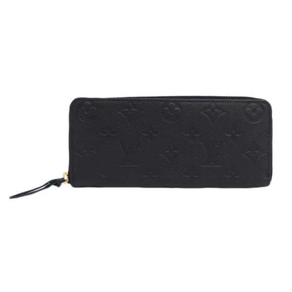 70771 1 Louis Vuitton Portefeuil Clemence Wallet Empreinte Noir