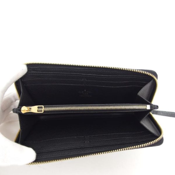 70771 5 Louis Vuitton Portefeuil Clemence Wallet Empreinte Noir