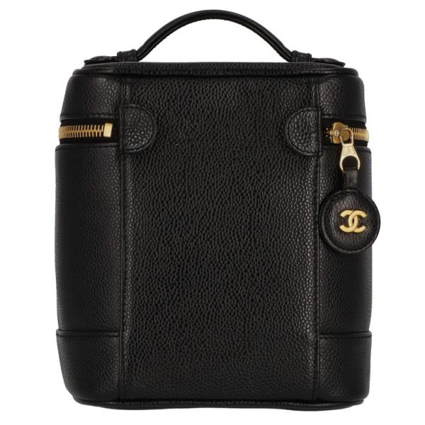 70775 2 Chanel Vanity Bag Caviar Skin Black