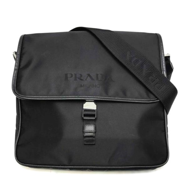 70805 1 Prada Nylon Shoulder Bag Black