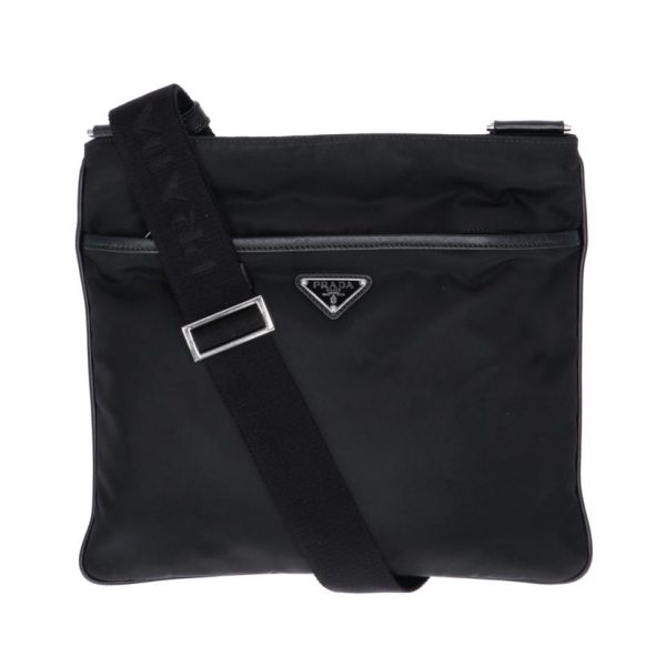 70812 1 Prada Nylon Shoulder Bag Black