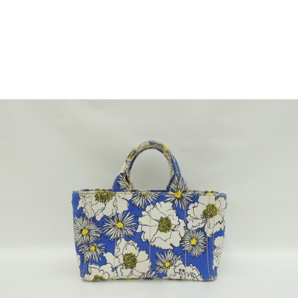 70841 2 PRADA Shoulder Canapa Mini Tote Bag Floral