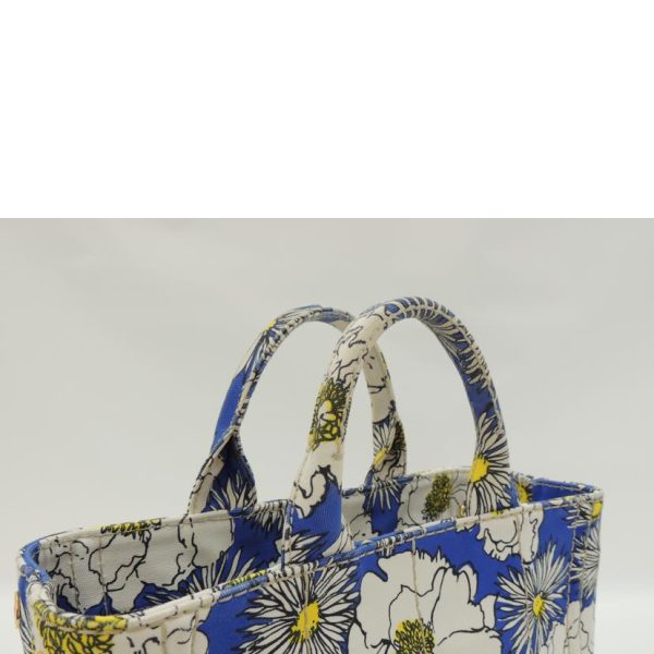 70841 4 PRADA Shoulder Canapa Mini Tote Bag Floral