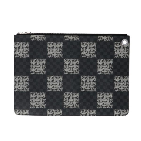 70881 2 Louis Vuitton Pochette Jour GM Damier Canvas Bag Graphite