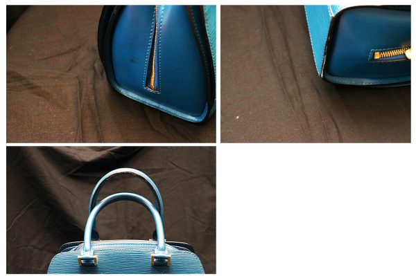 7089 7 Louis Vuitton Epi Pont Neuf Hand Bag Blue