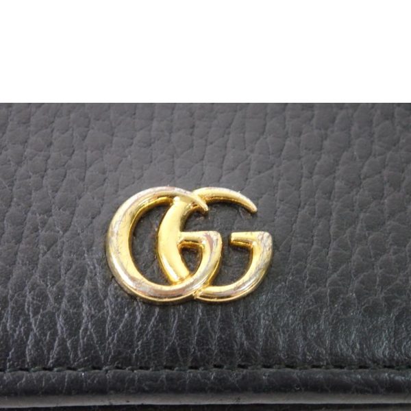 70906 6 Gucci GG Marmont Chain Wallet Black