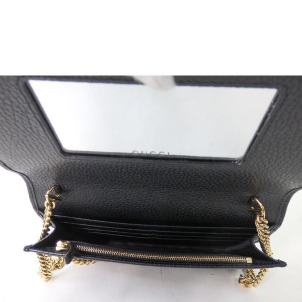 70906 7 Gucci GG Marmont Chain Wallet Black