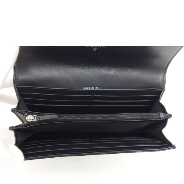 70911 5 Chanel Brilliant Matelasse Wallet Bag Black