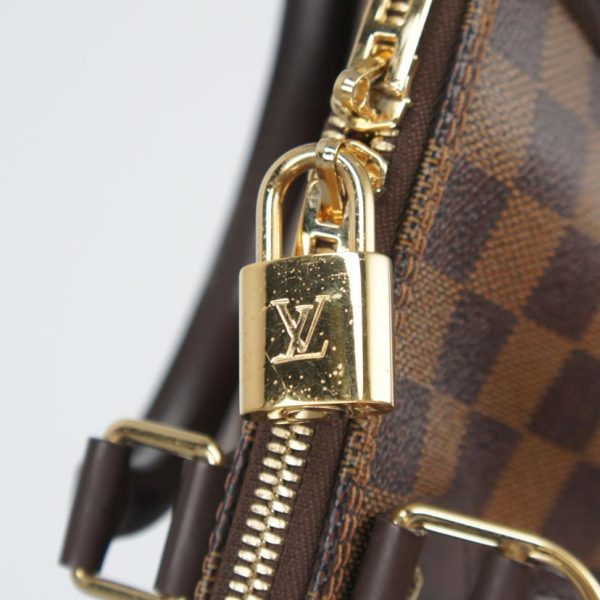 70942 7 Louis Vuitton Alma PM Damier Ebene Canvas Tote Bag Brown