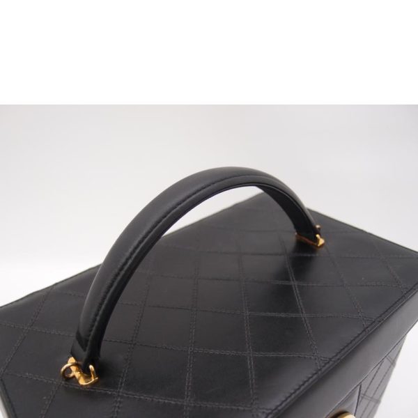 71023 4 Chanel Bicolore Lambskin Vanity Bag Black