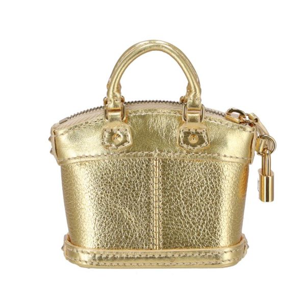 71048 2 Louis Vuitton Mini Lockit Suhali Leather Charm Gold