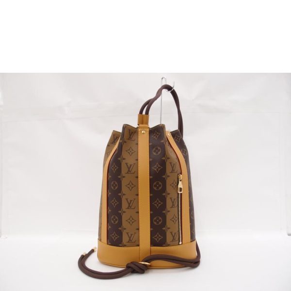 71052 2 Louis Vuitton Randone Monogram Messenger Bag Stripe Brown