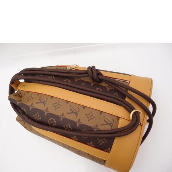 71052 4 Louis Vuitton Randone Messenger Stripe Messenger Bag Brown