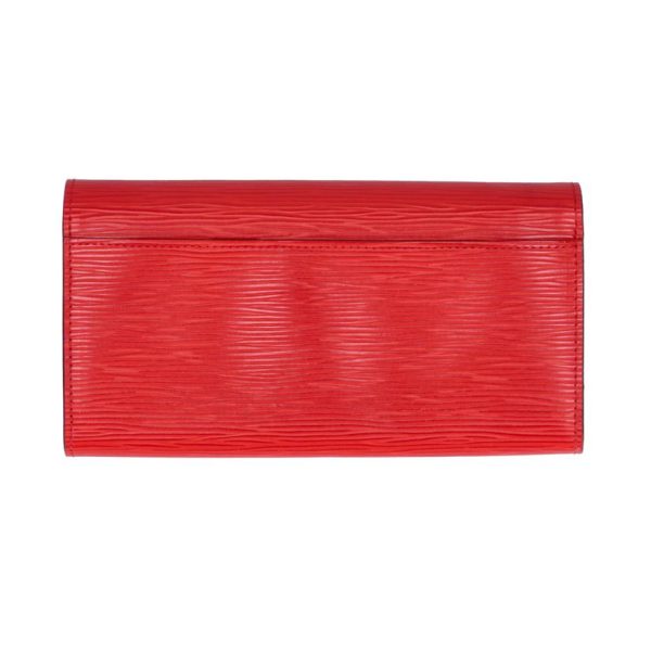 71055 2 Louis Vuitton Portefeuille Sara Epi Wallet Coquelicot