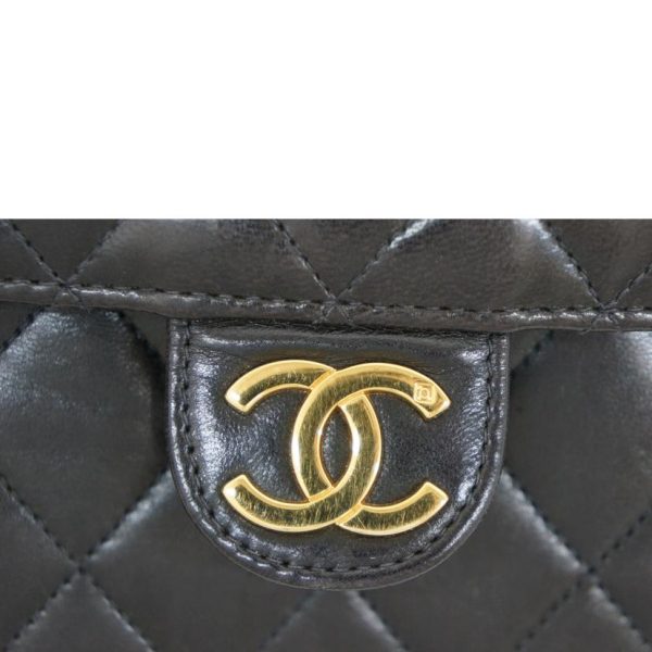 71109 12 Chanel Matelasse Chain Shoulder Bag Black